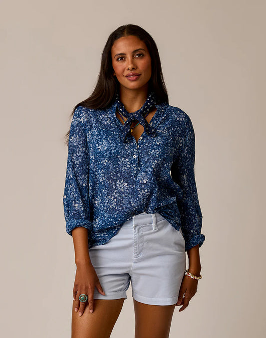 Carve Designs - Dylan Gauze Shirt - Women's - Indigo Floral