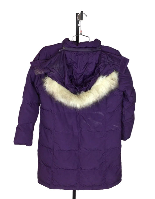 LL BEAN LONG DOWN COAT WMN SM PURPLE