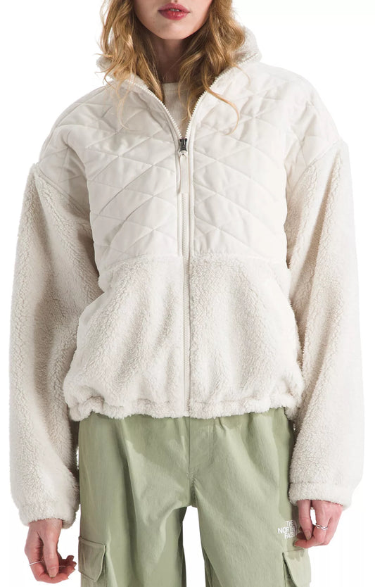 The North Face - Womens Cabin Fleece Full Zip - White Dune