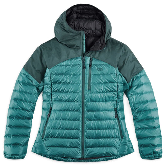 Outdoor Research - Helium Down Hoodie - Women's Plus - Cinnamon/Brick