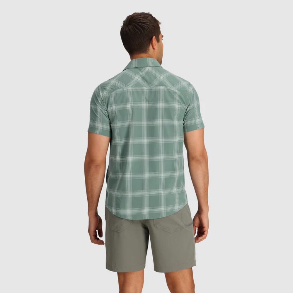 Outdoor Research - Astroman Short Sleeve Sun Shirt - Men's - Ranger Green Plaid