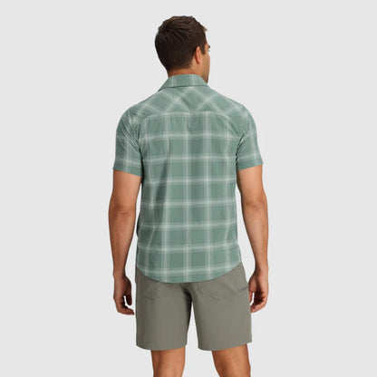 Outdoor Research - Astroman Short Sleeve Sun Shirt - Men's - Ranger Green Plaid