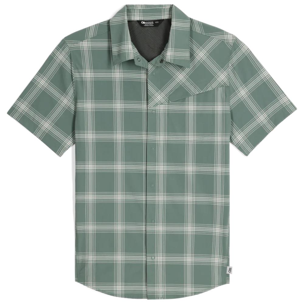 Outdoor Research - Astroman Short Sleeve Sun Shirt - Men's - Ranger Green Plaid