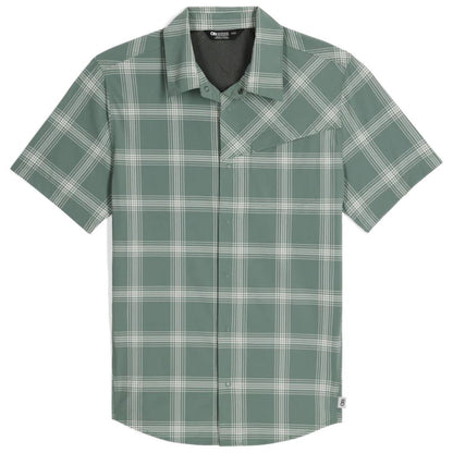 Outdoor Research - Astroman Short Sleeve Sun Shirt - Men's - Ranger Green Plaid