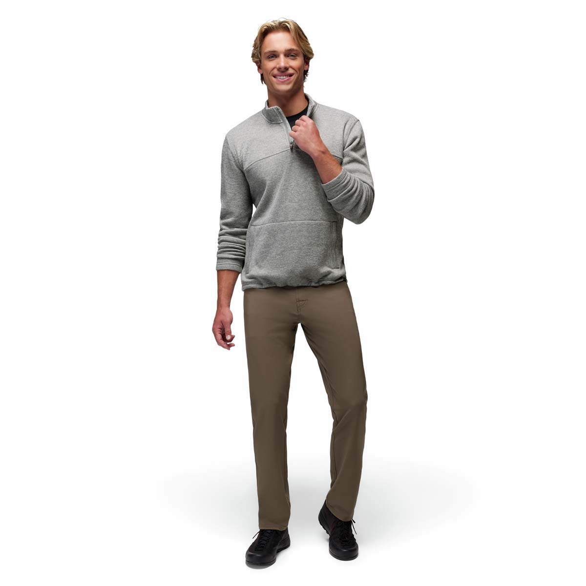 Prana - Two Harbors 1/4 Zip - Heather Grey