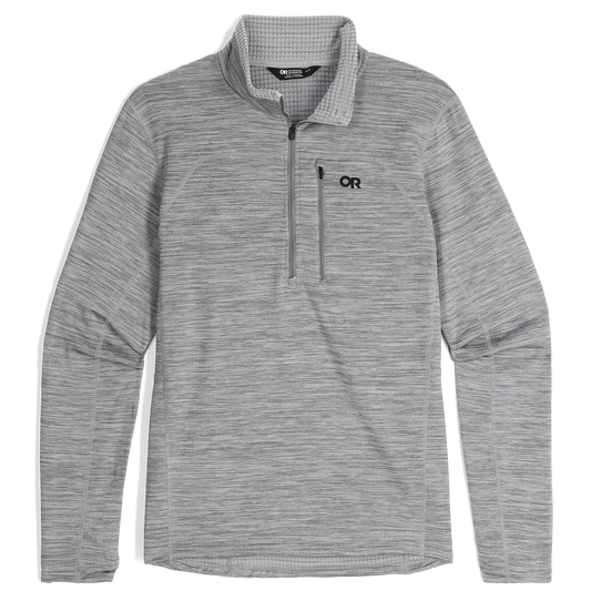 Outdoor Research - Vigor Grid Fleece Half Zip - Men's - Grey Heather