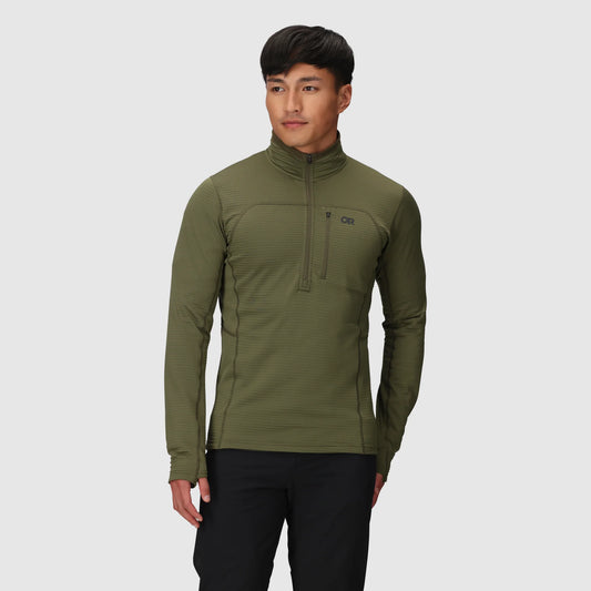 Outdoor Research - Vigor Grid Fleece Half Zip - Men's - Ranger Green
