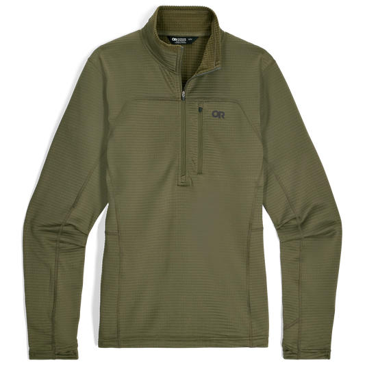 Outdoor Research - Vigor Grid Fleece Half Zip - Men's - Ranger Green