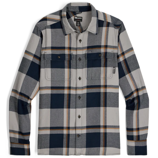 Outdoor Research - Feedback Flannel Twill Shirt - Men's - Dark Navy Plaid