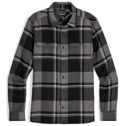 Outdoor Research - Feedback Flannel Twill Shirt - Men's - Black/Pewter Plaid
