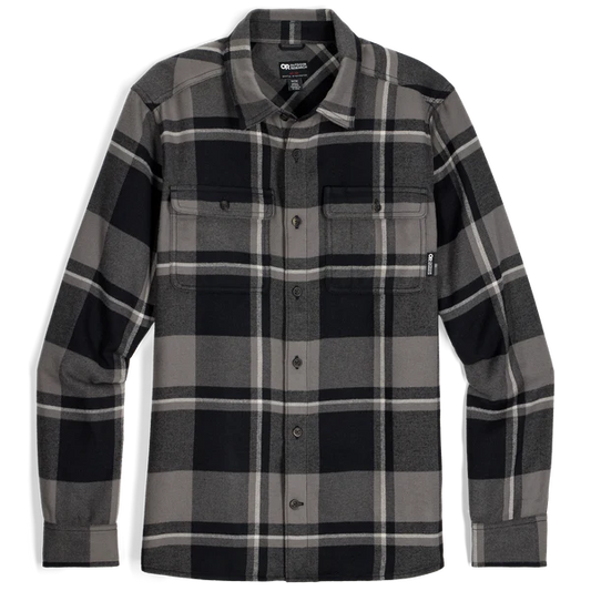 Outdoor Research - Feedback Flannel Twill Shirt - Men's - Black/Pewter Plaid