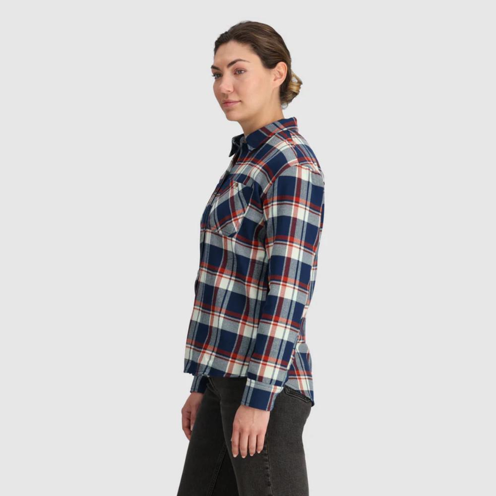Outdoor Research - Feedback Flannel Twill Shirt - Women's - Cenote/Oyster Plaid