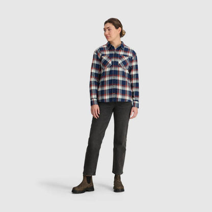 Outdoor Research - Feedback Flannel Twill Shirt - Women's - Cenote/Oyster Plaid