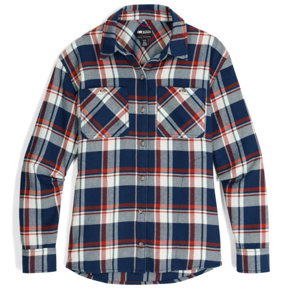 Outdoor Research - Feedback Flannel Twill Shirt - Women's - Cenote/Oyster Plaid
