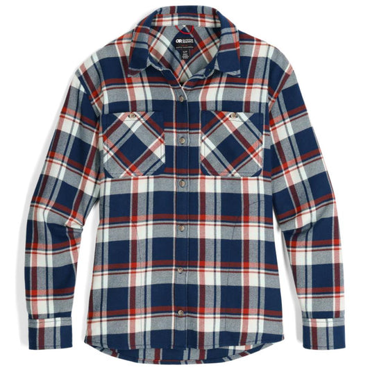 Outdoor Research - Feedback Flannel Twill Shirt - Women's - Cenote/Oyster Plaid