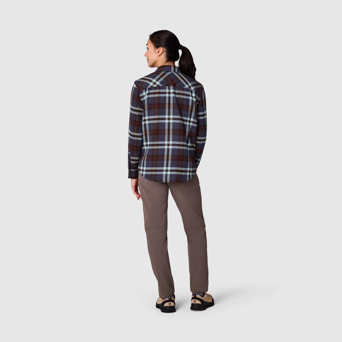 Outdoor Research - Feedback Flannel Twill Shirt - Women's - Smoky Quartz Plaid