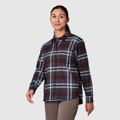 Outdoor Research - Feedback Flannel Twill Shirt - Women's - Smoky Quartz Plaid