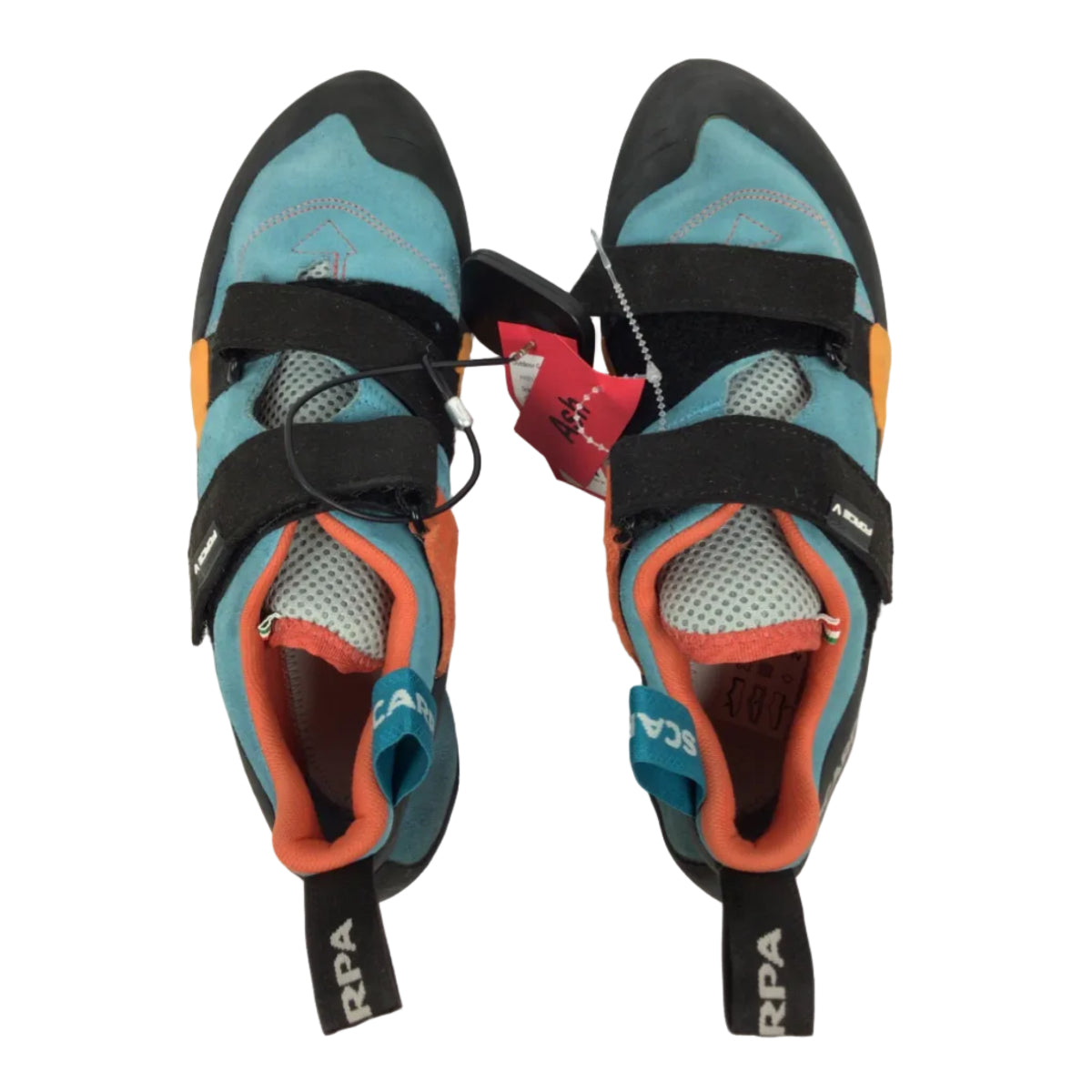 Scarpa Force V Climbing Shoes M8.5/W9.5 Blu/Orng