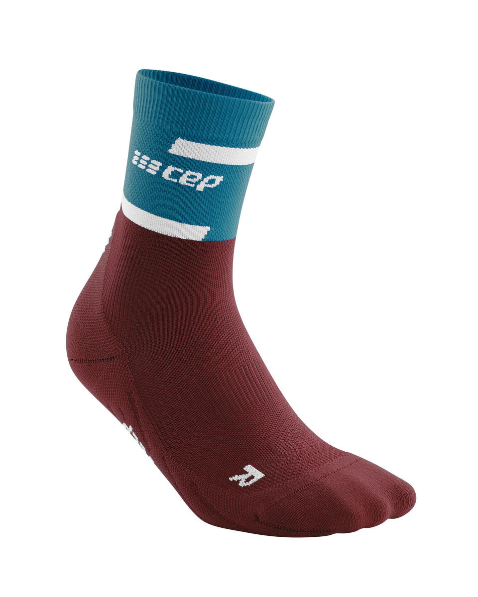 CEP - The Run Compression Mid Cut - Women's - Petrol/Dark Red