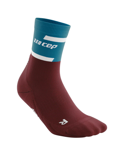 CEP - The Run Compression Mid Cut - Women's - Petrol/Dark Red