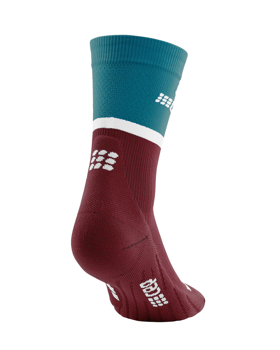 CEP - The Run Compression Mid Cut - Women's - Petrol/Dark Red