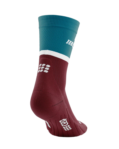 CEP - The Run Compression Mid Cut - Women's - Petrol/Dark Red