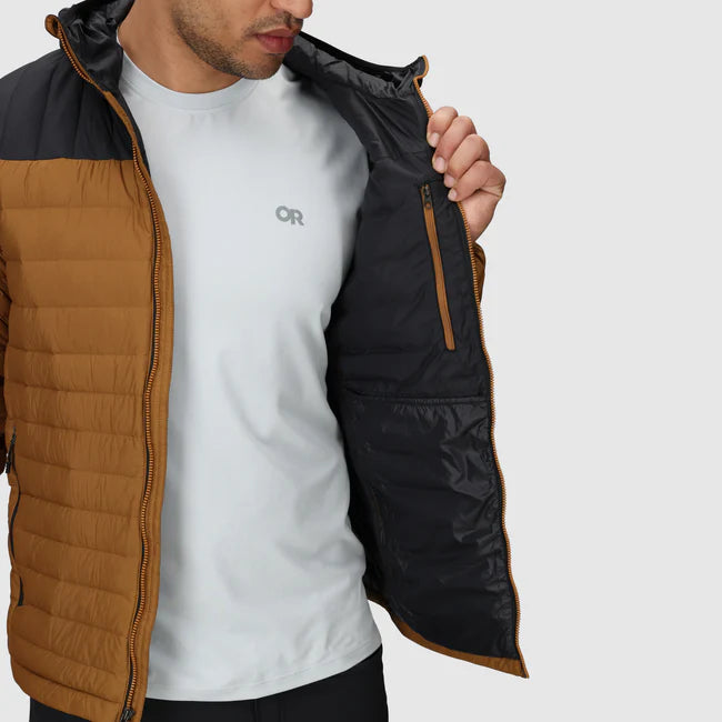 Outdoor Research - Mens Transcendent Down Hoodie - Bronze/Black