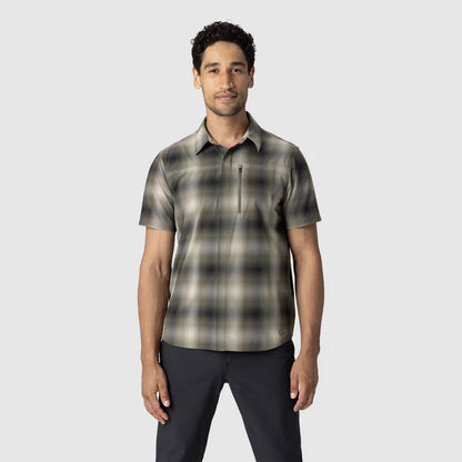 Outdoor Research - Men's Astroman Short Sleeve Sun Shirt - Ranger Green Plaid
