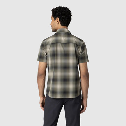 Outdoor Research - Men's Astroman Short Sleeve Sun Shirt - Ranger Green Plaid