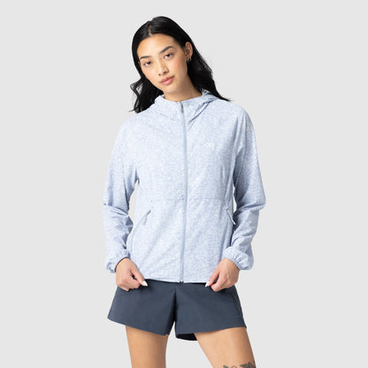 Outdoor Research - Women's Astroman Full Zip Sun Hoodie - Titanium Tamarack Print