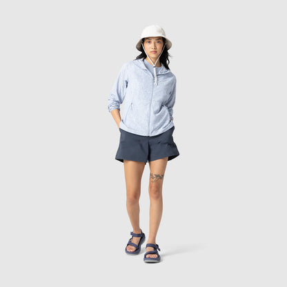 Outdoor Research - Women's Astroman Full Zip Sun Hoodie - Titanium Tamarack Print