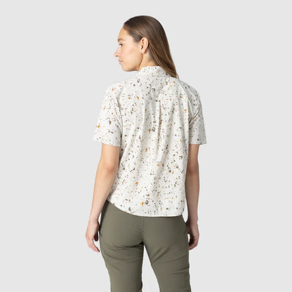 Outdoor Research - Women's Astroman Short Sleeve Sun Shirt - Gravel Creekside Print