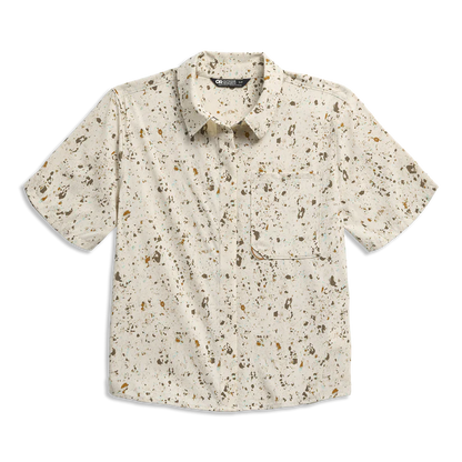 Outdoor Research - Women's Astroman Short Sleeve Sun Shirt - Gravel Creekside Print