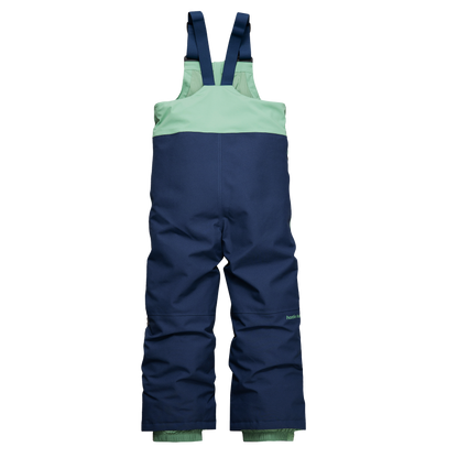 Kids Pinnakle Insulated Bib Snow Pants - Basil/Sea Blue