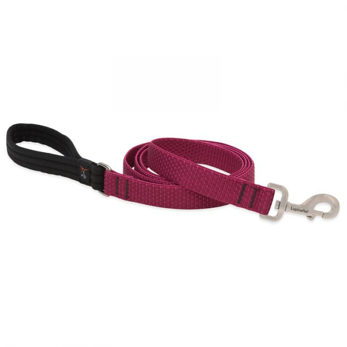 Lupine - Eco Padded Handle Dog Leash - 1" Wide  / 6' Long - Berry