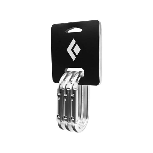 Black Diamond - Oval Keylock Carabiner 3 Pack - Polished