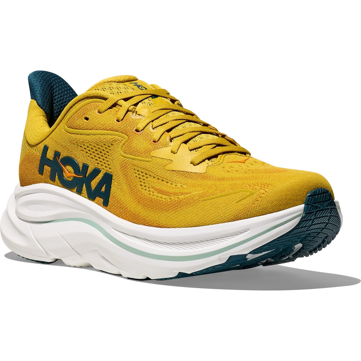 Hoka - Clifton 10 - Men's - Yellow Gold/Tidal Wave