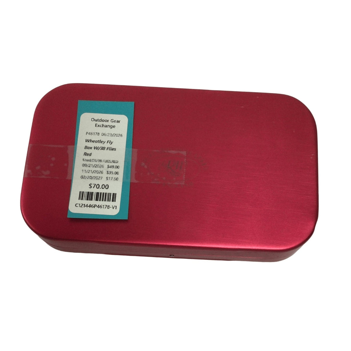 Wheatley Fly Box W/38 Flies Red