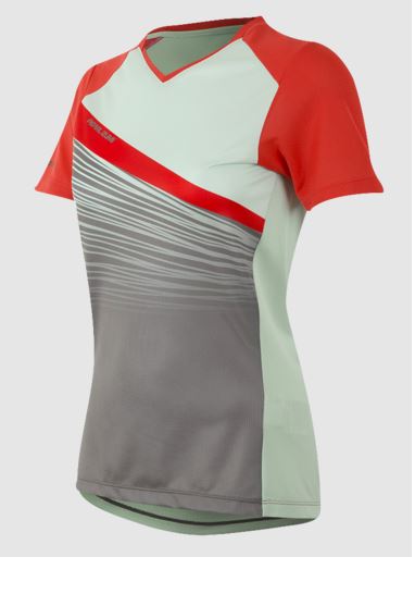 PEARL IZUMI - W LAUNCH JERSEY - Poppy Red/Mist Green