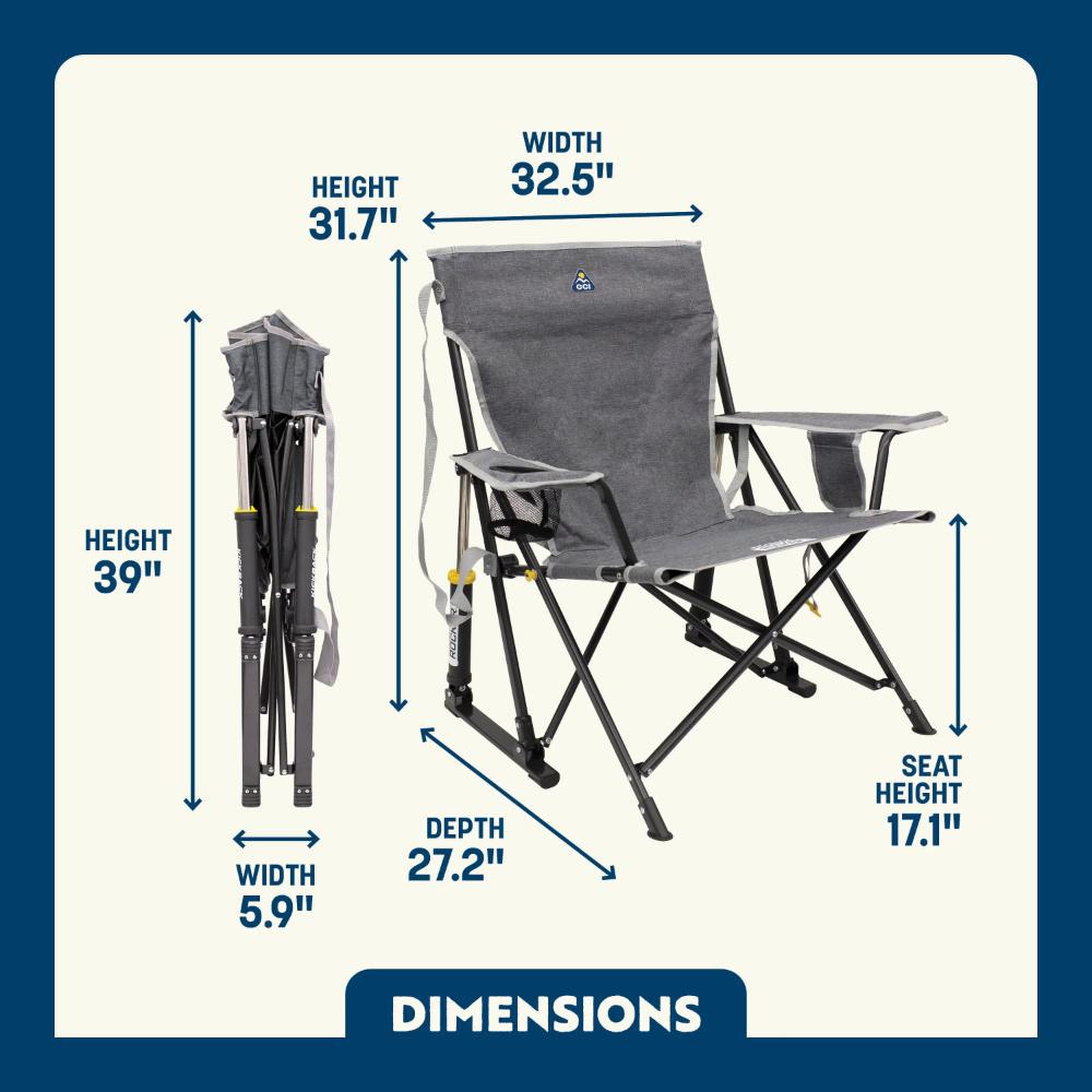 GCI Outdoor - Kickback Rocker - Heathered Pewter