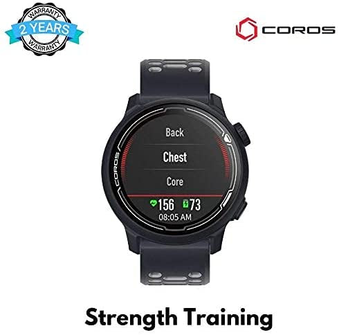 Coros - COROS PACE 2 Premium GPS Sport Watch Dark Navy w/ Silicone Band - Dark Navy/Silicone