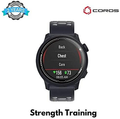 Coros - COROS PACE 2 Premium GPS Sport Watch Dark Navy w/ Silicone Band - Dark Navy/Silicone