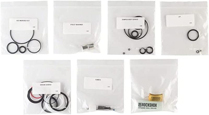 RockShox - Rear Shock Service Kit - 200 Hour/1 Year, DELUXE/DELUXE REMOTE A1-B2 (2017-2020)/DELUXE NUDE B1+ (2019+)