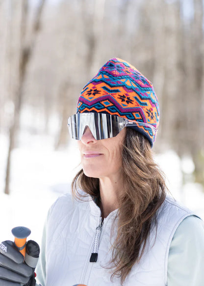 4T2D - Fair Isle Knit Beanie - Orange