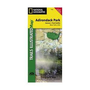 National Geographic - Saranac/Paul Smiths Map