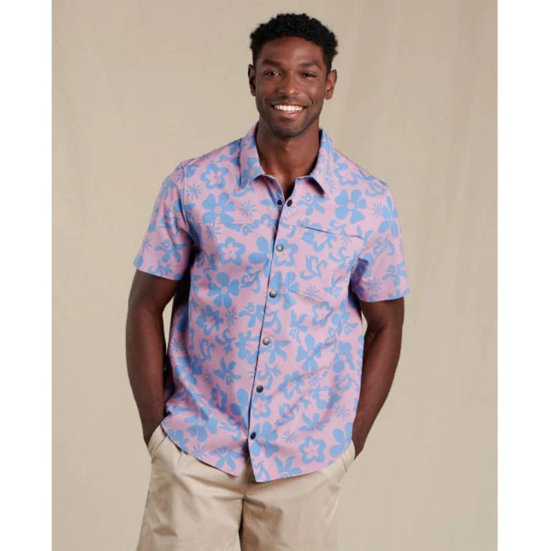 Toad and Co - Boundless Short Sleeve Shirt - Men's - Faded Lilac Aloha Print