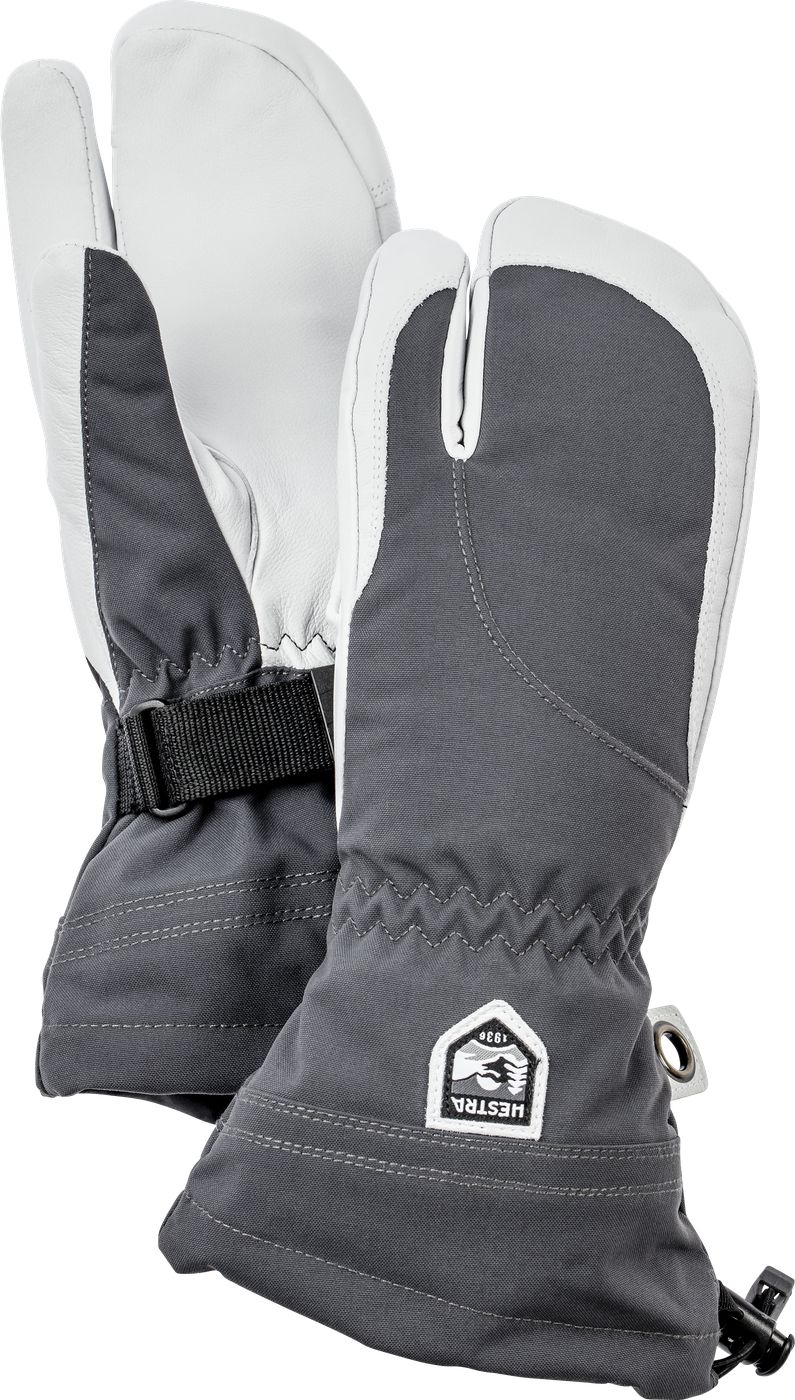 Hestra - Heli Ski Female - 3 Finger - Grey/ Off White