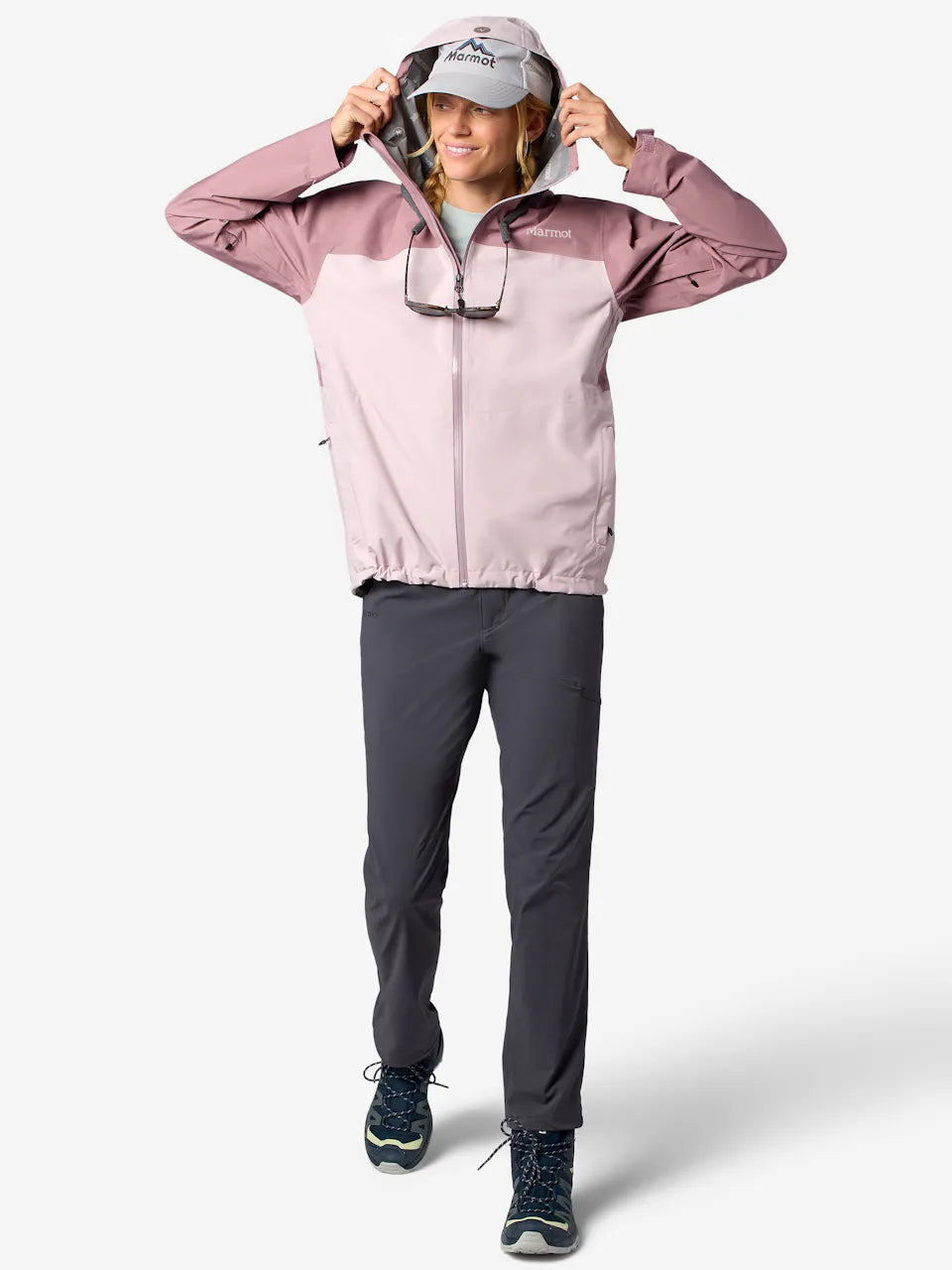 Marmot - Womens PreCip Evo Flex Jacket - Light Mauve/Dust