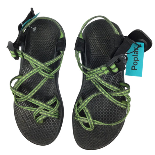 Chaco Sandals W 7 Blk/Grn