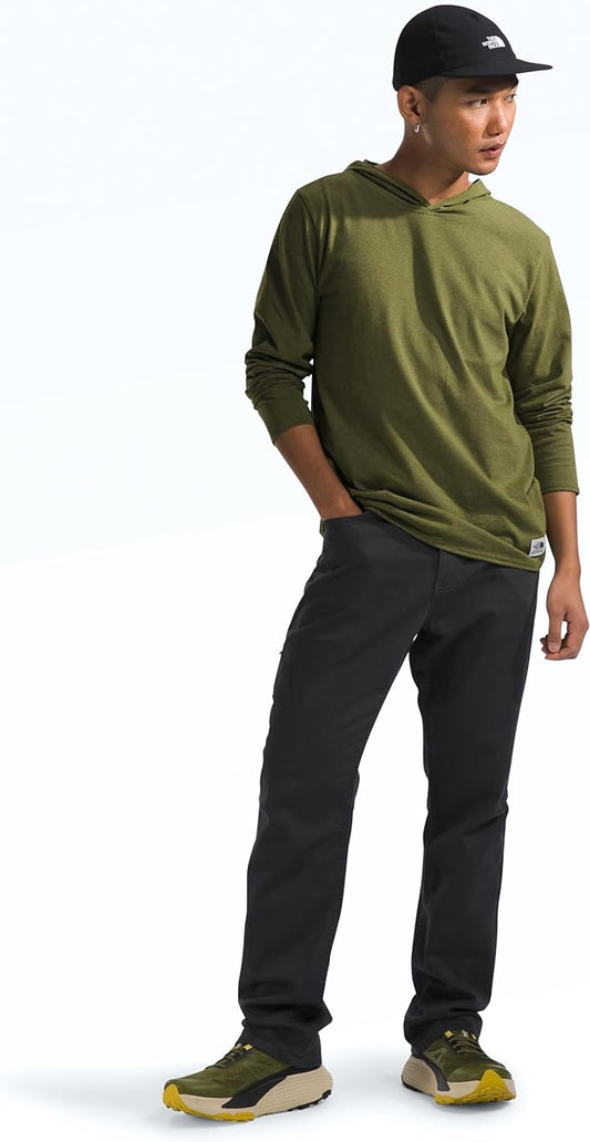 The North Face - Long Sleeve Heritage Patch Hoodie Tee - Men's - Tnf Medium Grey Heather